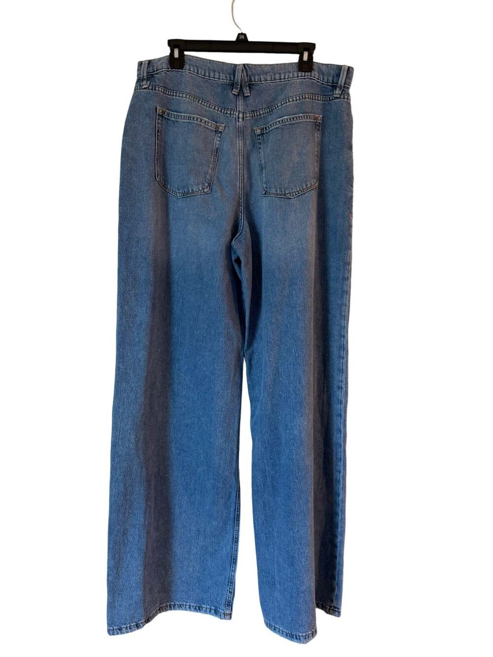 Good American Blue Wide Leg Flare Jeans - Picture 5 of 7